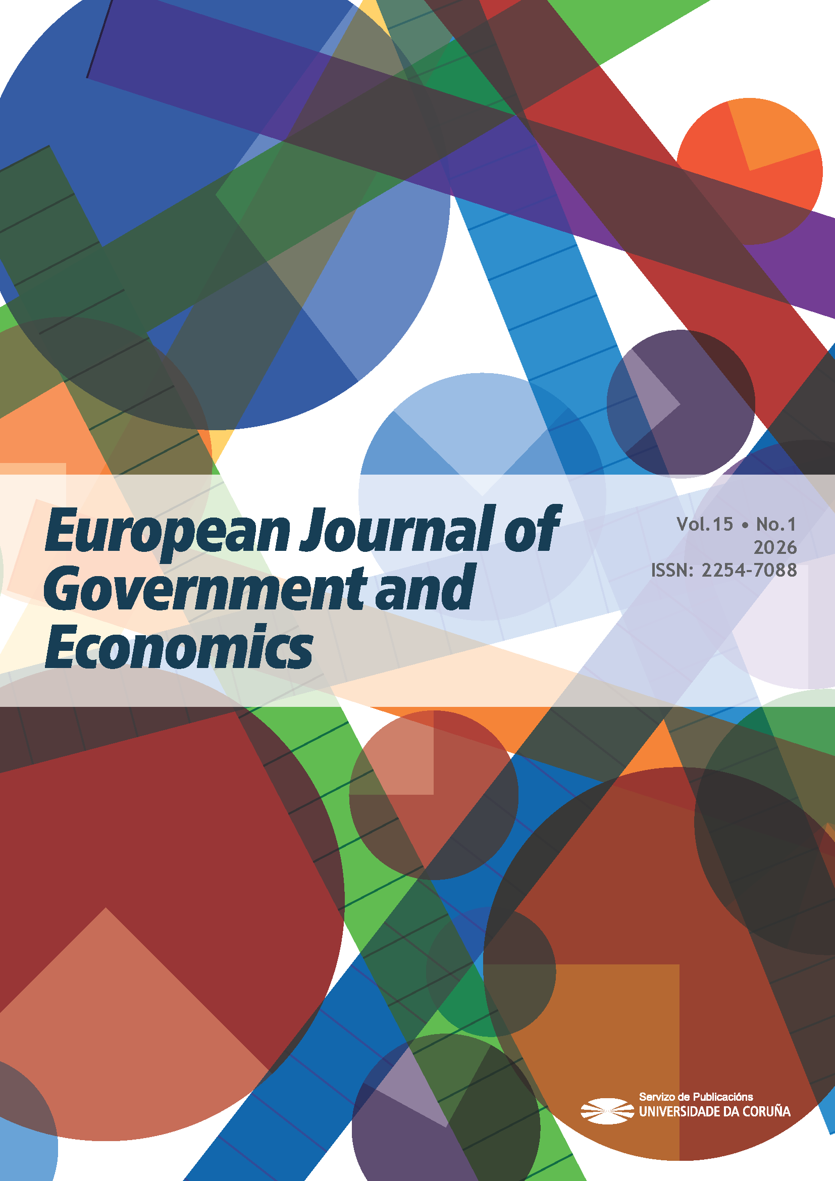 Front cover of the European Journal of Government and Economics, Volume 15,  Number 1, year 2026